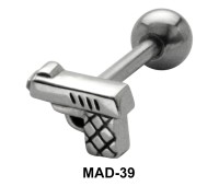 Pistol S316L Tongue Piercing MAD-39